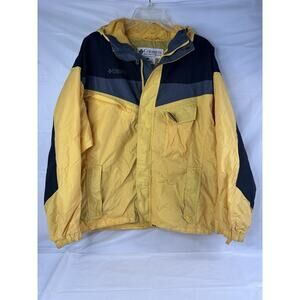 Vintage Columbia Boulder Ridge Ski Snow Jacket Size Large Yellow Blue